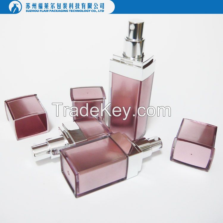 Square empty cosmetic spray bottles