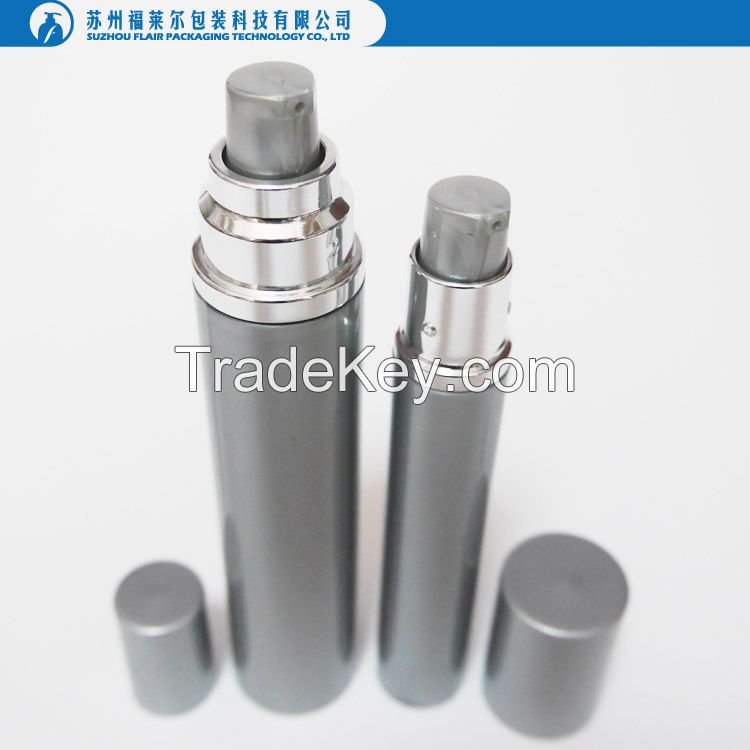 Thin plastic airless pump bottle