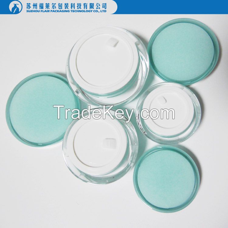 Plastic cosmetic round acrylic jar