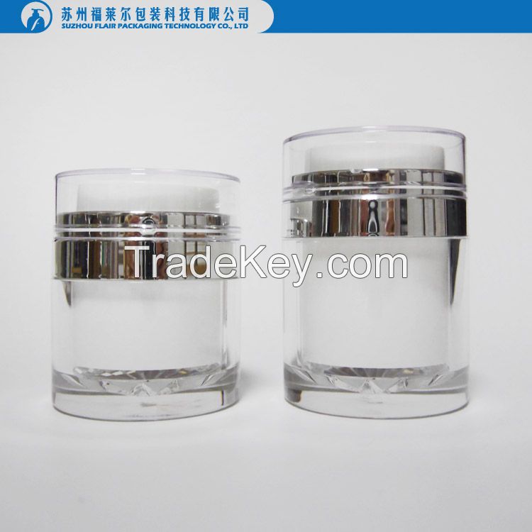 Plastic straight  round airless bottle