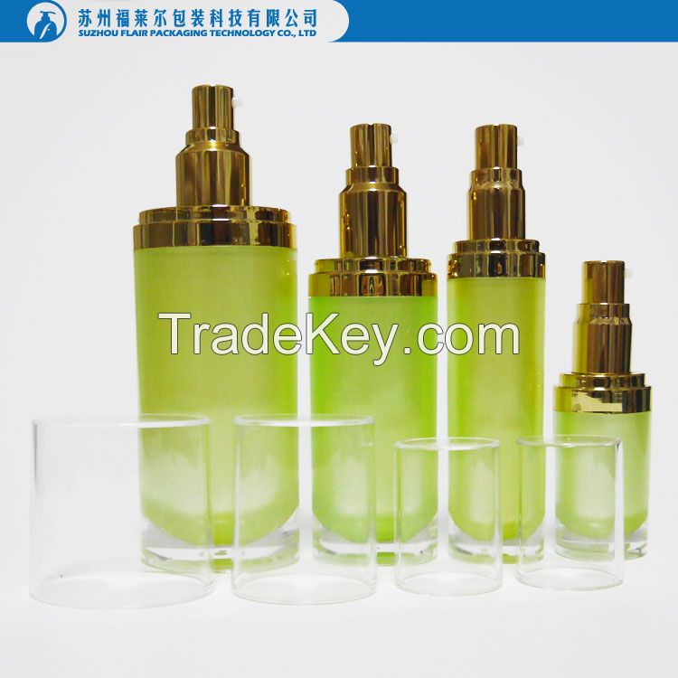 Oval shaped acrylic empty lotion bottles