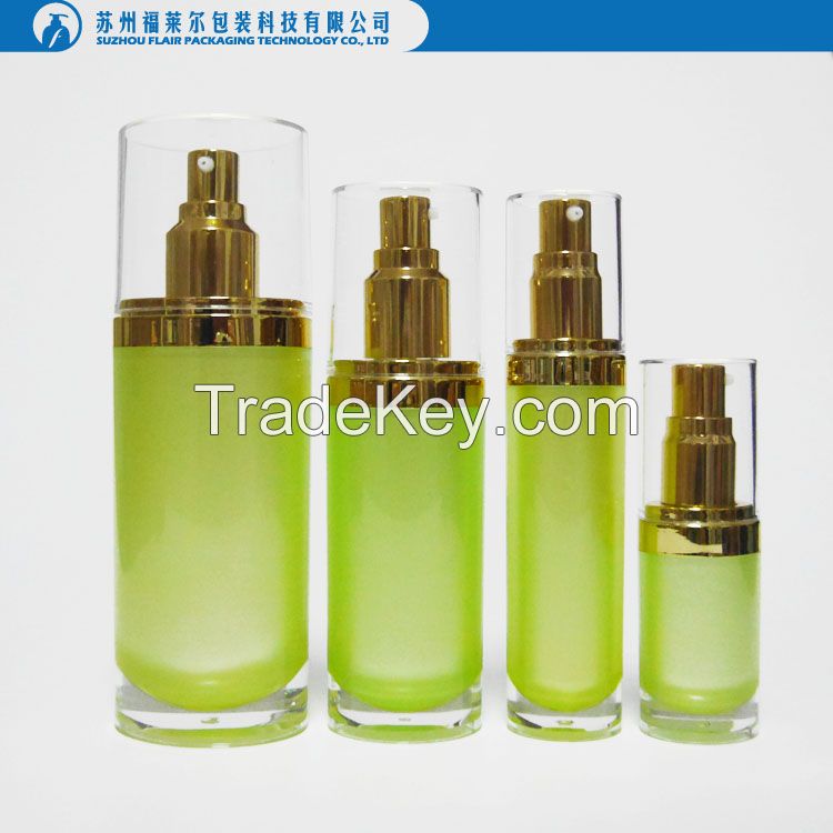 Oval shaped acrylic empty lotion bottles