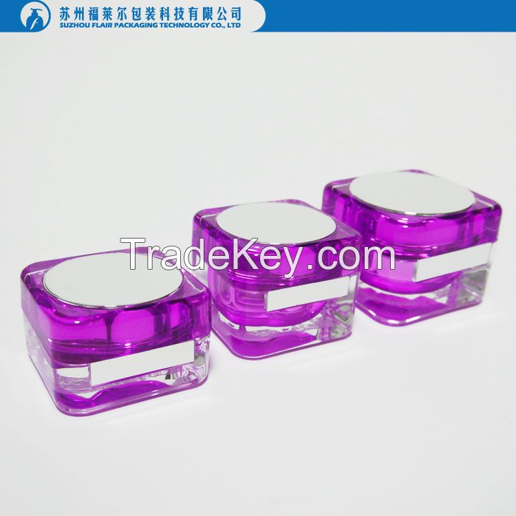 cosmetic acrylic square jar