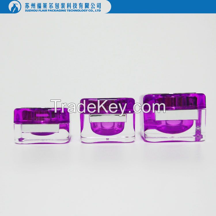 cosmetic acrylic square jar