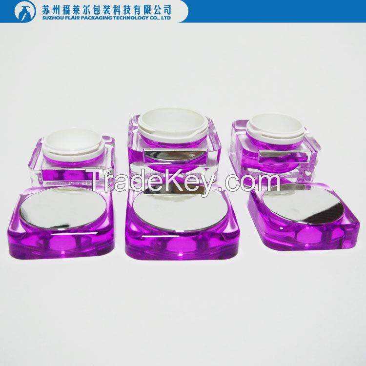 cosmetic acrylic square jar