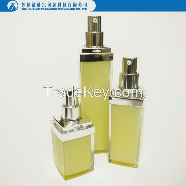 15ml 30ml 50ml Cosmetic plastic square airless bottle