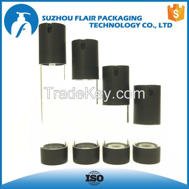 Plastic empty vacuum cosmetic bottle