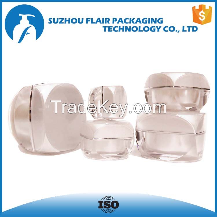 5ml 10ml 15m 30ml 50ml acrylic cubic jar packaging