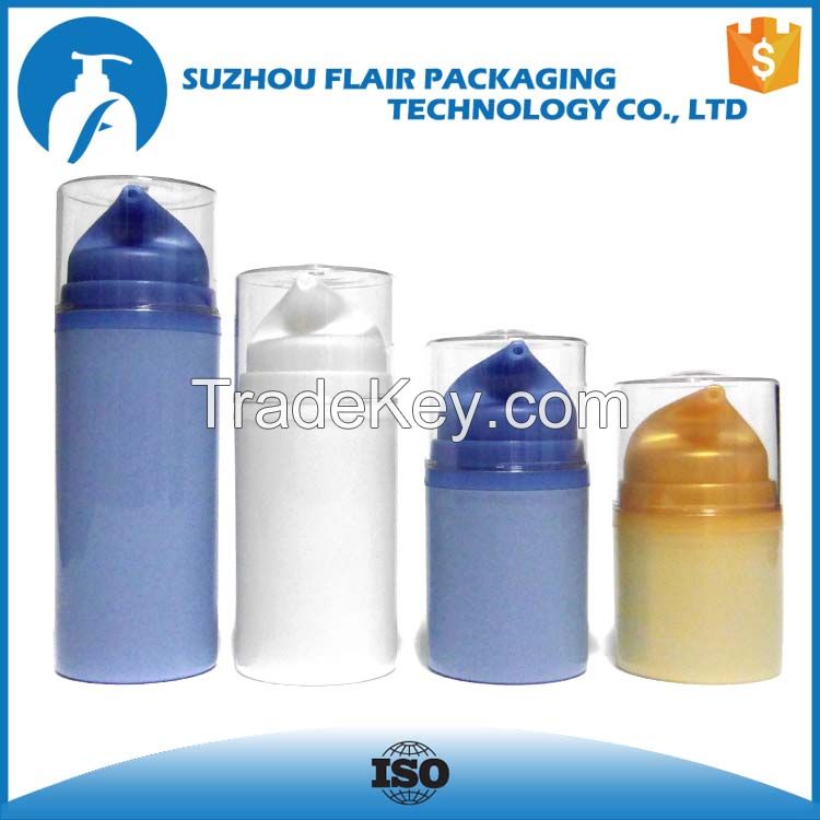 30ml 50ml 80ml 120ml Snap-on plastic cream airless bottle with press pump