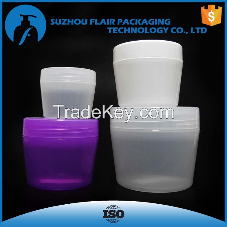 120ml 200ml 240ml 300ml 500ml Large size PP clear flat plastic jar with lids