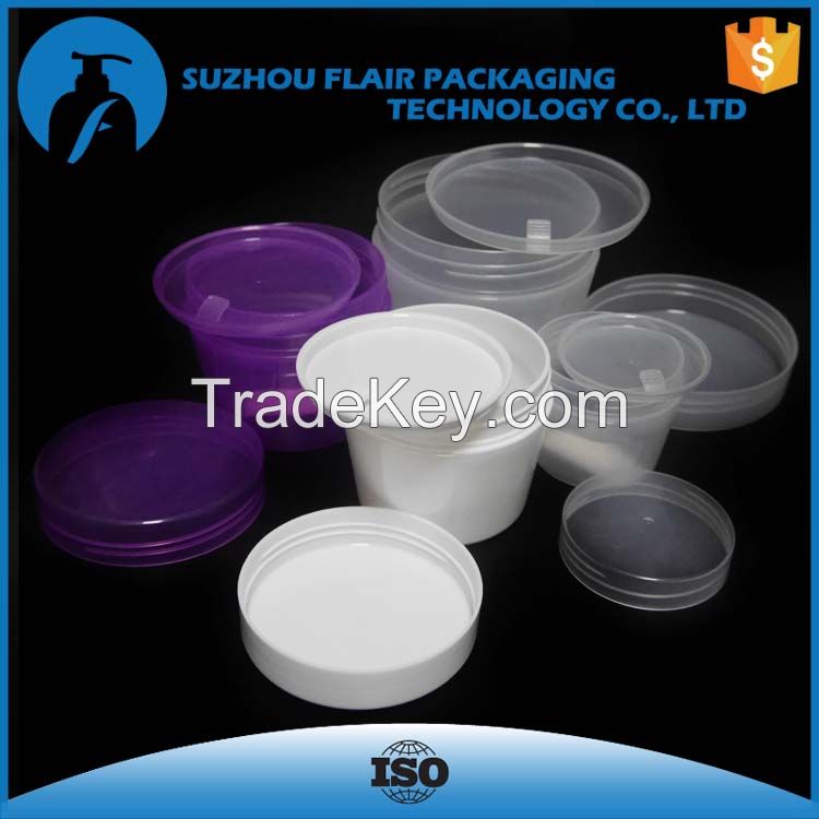 120ml 200ml 240ml 300ml 500ml Large size PP clear flat plastic jar with lids