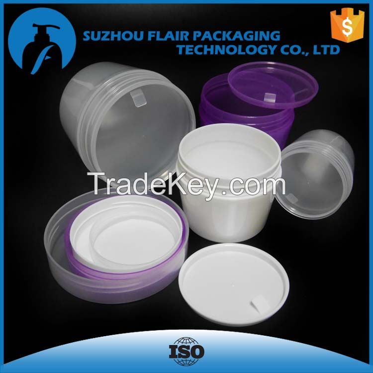 120ml 200ml 240ml 300ml 500ml Large size PP clear flat plastic jar with lids