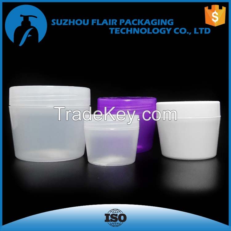 120ml 200ml 240ml 300ml 500ml Large size PP clear flat plastic jar with lids