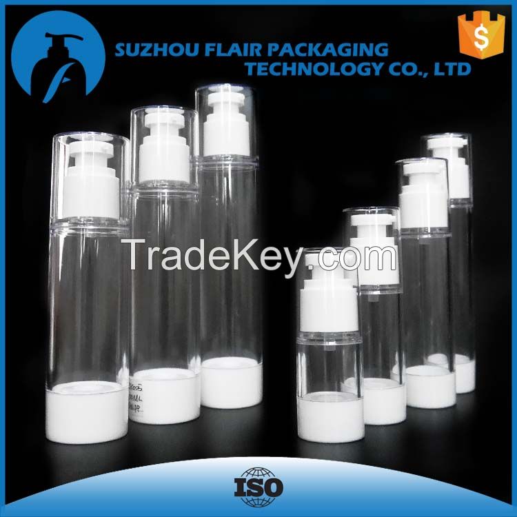 Empty Plastic airless pump bottle 15ml 30ml 50ml 60ml 80ml 100ml 120ml