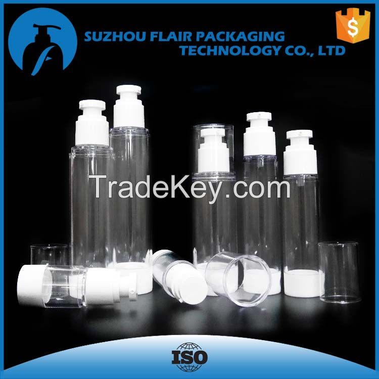 Empty Plastic airless pump bottle 15ml 30ml 50ml 60ml 80ml 100ml 120ml