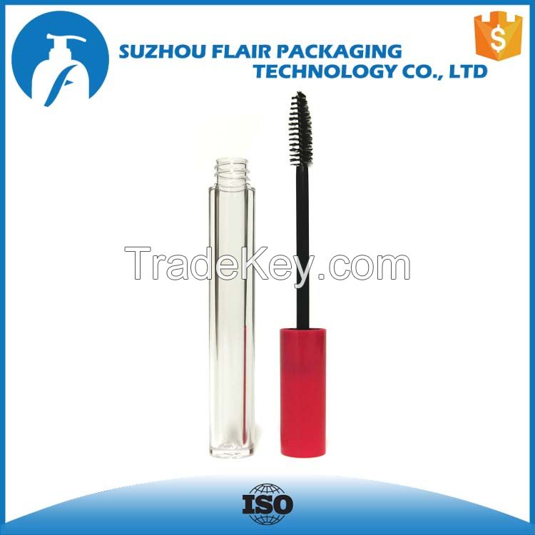 empty clear plastic mascara tube