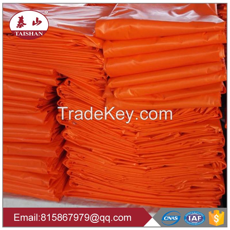 400g/sm flame retardant orange pvc tarpaulin