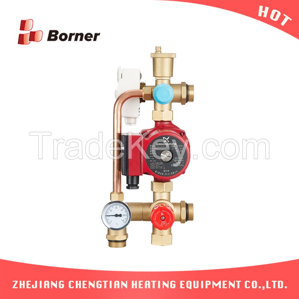 Floor Heating Intelligent Water Mixing contol Center with pump connect