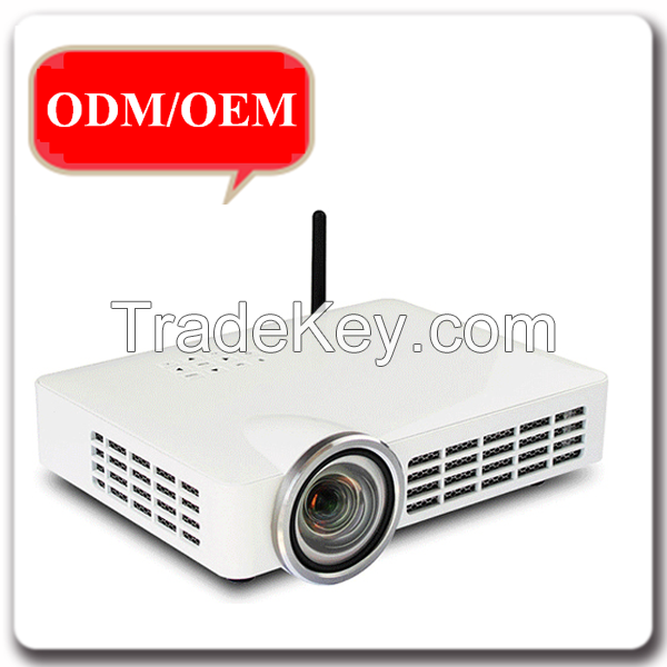 2016 new wireless short throw  3d dlp projector