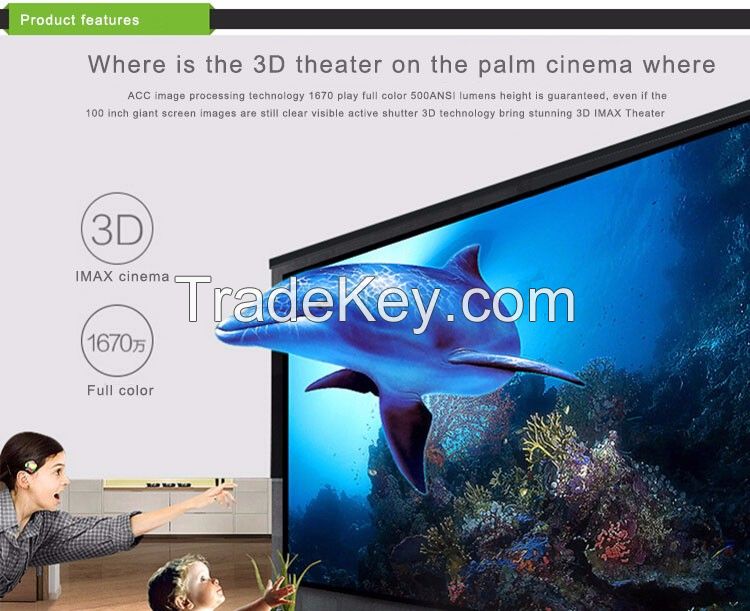 2016 new android 3d dlp projector for home education business