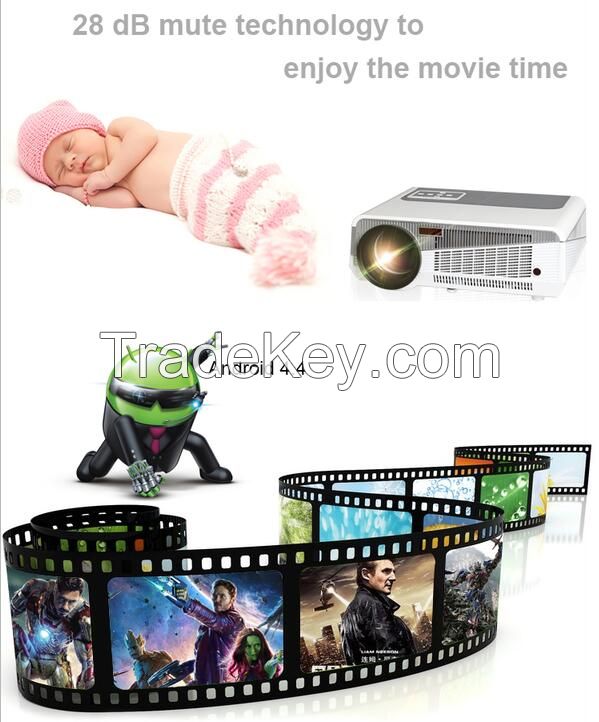Smart home theater Android Wifi Full HD 1080P  Multimedia LCD Projector