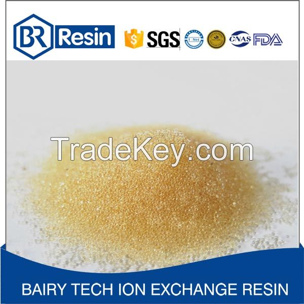 Using in drinking water and food fermentation industry BRD-0017FD Strong acid cation ion resin