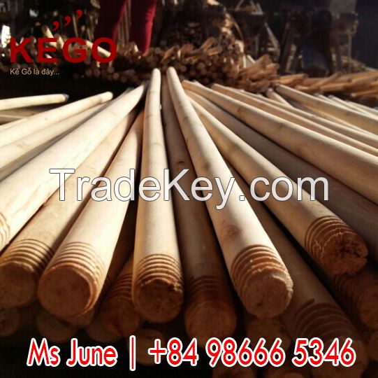 Natural Wooden Broom Stick / Natural wooden broom handle