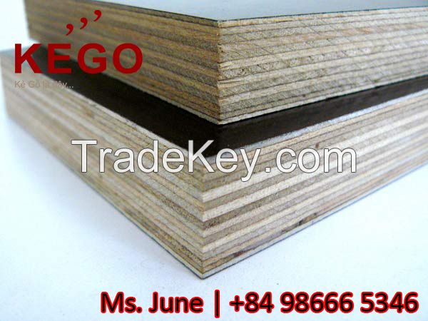 Concrete film face plywood/hard wood core plywood for construction