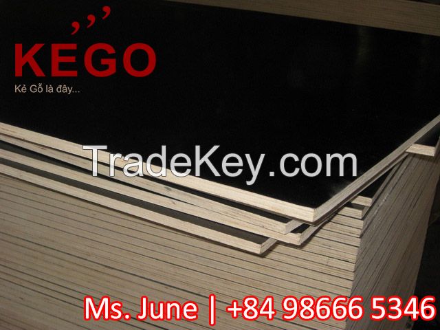 Concrete film face plywood/hard wood core plywood for construction
