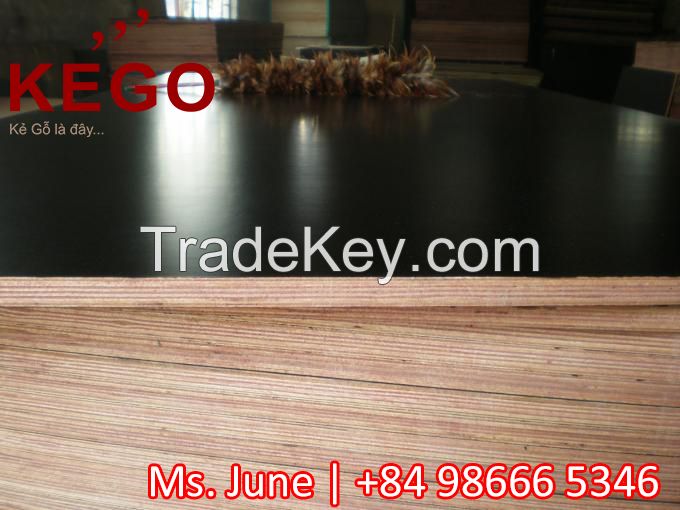 Concrete film face plywood/hard wood core plywood for construction