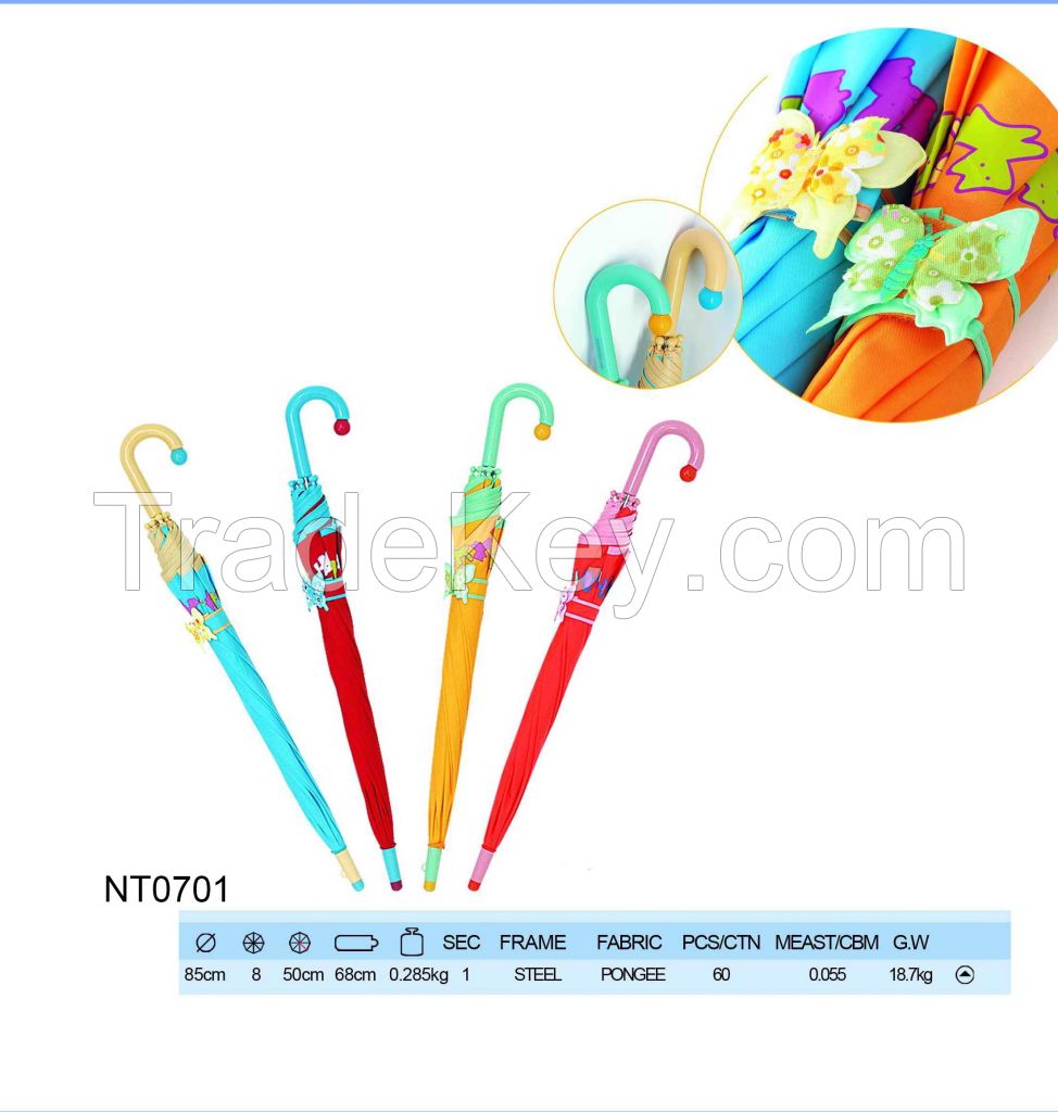 Cartoon Printing Contrast Color Children straight Umbrella