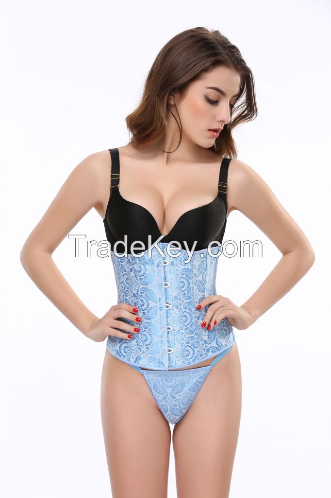 2833# High quality women corset underbust corset bustier waist trainer cincher