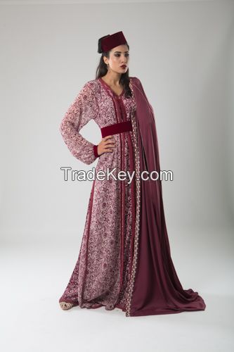 MOROCCAN LEBSSA MADIHA PURPLE COLOR.