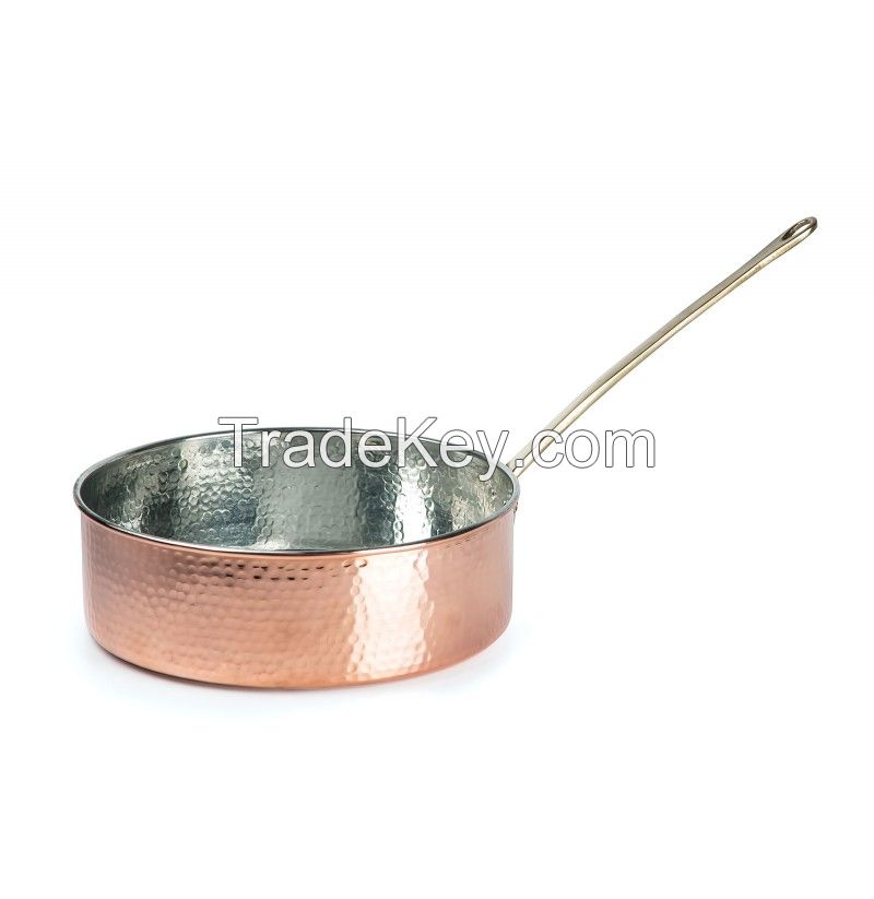 Saute pan - SautÃƒÂ© pan with lid - Copper Saute pan - Copper Wok - Cookware Sets