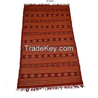 Kilim Berber Rug (Origin: Tunisia) 100% Wool (Ref # 002100)