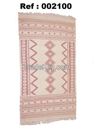 Kilim Berber Rug (Origin: Tunisia) 100% Wool (Ref # 002100)