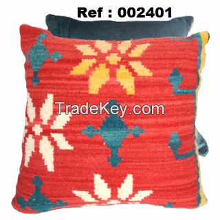 Pillow kilim (Origin: Tunisia) 100% Wool (Ref # 002401)