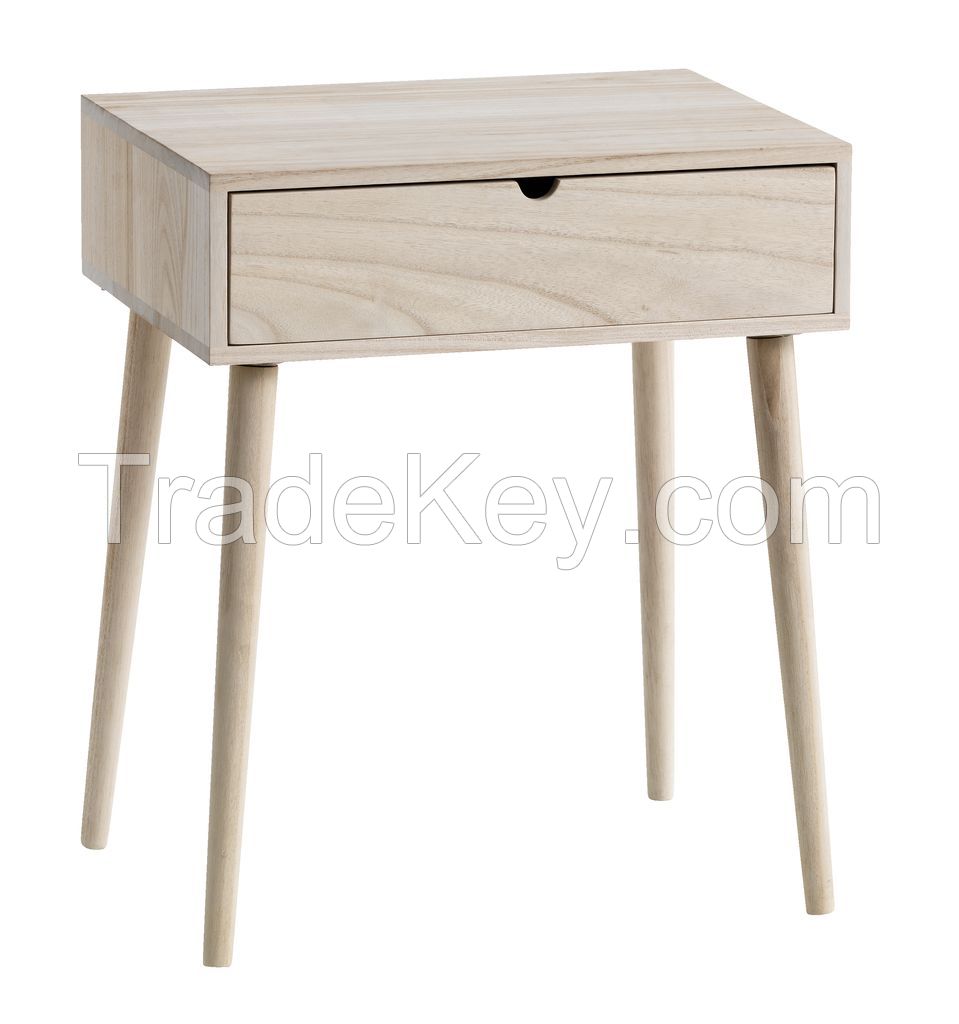 Bedside table American solid wood furniture simple natural color table