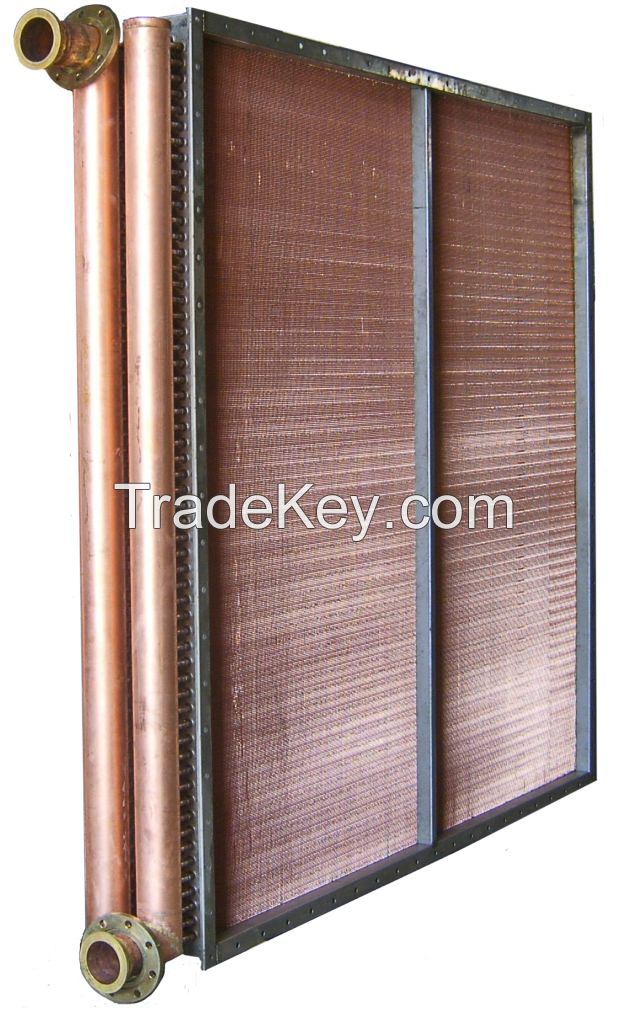 Copper fin tube heat exchanger for HVAC industry, refrigeration cooling coil, liquid air heat exchanger, hydronic cooling coil