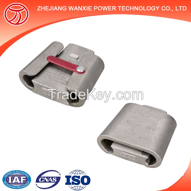 aluminum selft locking wedge type connector for AAAC, AAC and ACSR
