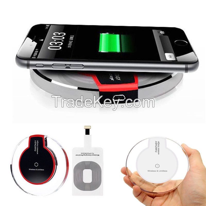 High Portable Mobile Phone Qi Double Coils Wireless Charging Pad