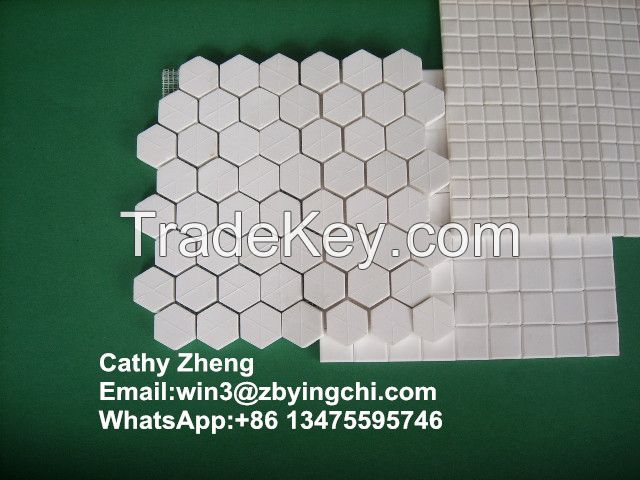 Hexagon Alumina Ceramic Lining Sheet 