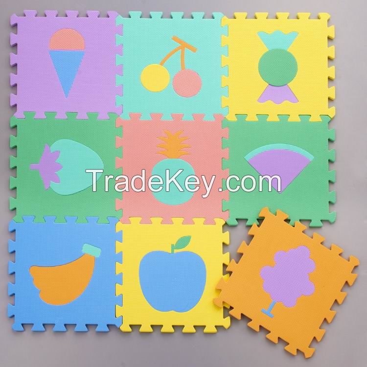 Meitoku popular simple eva foam puzzle interlocking joint mats for kid