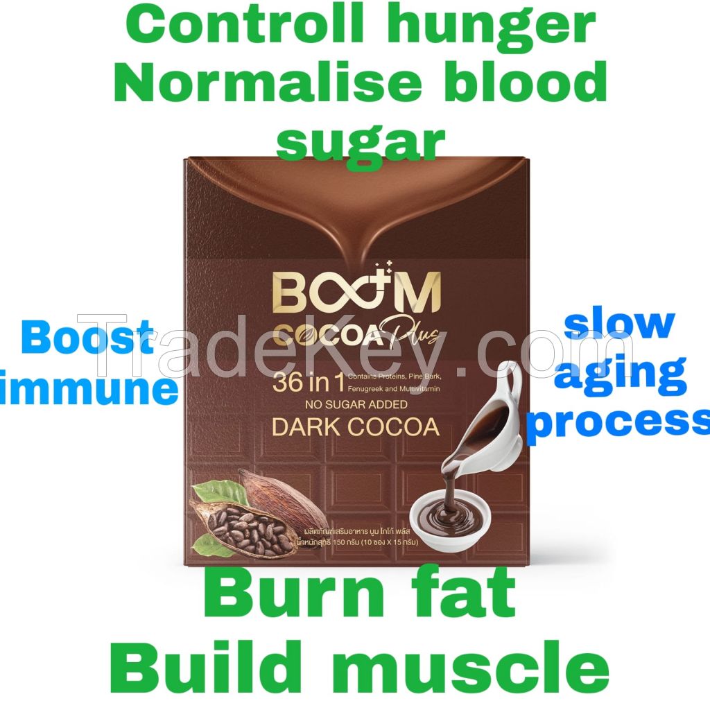 Boom Cocoa plus+ Food supplement cocoa ingredients