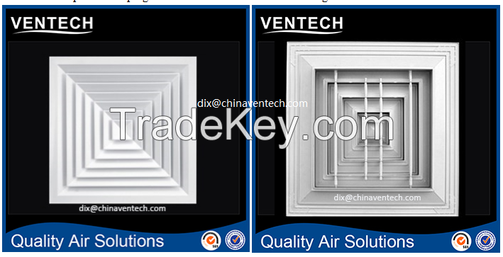 Hvac ventilation used aluminum square ceiling diffuser