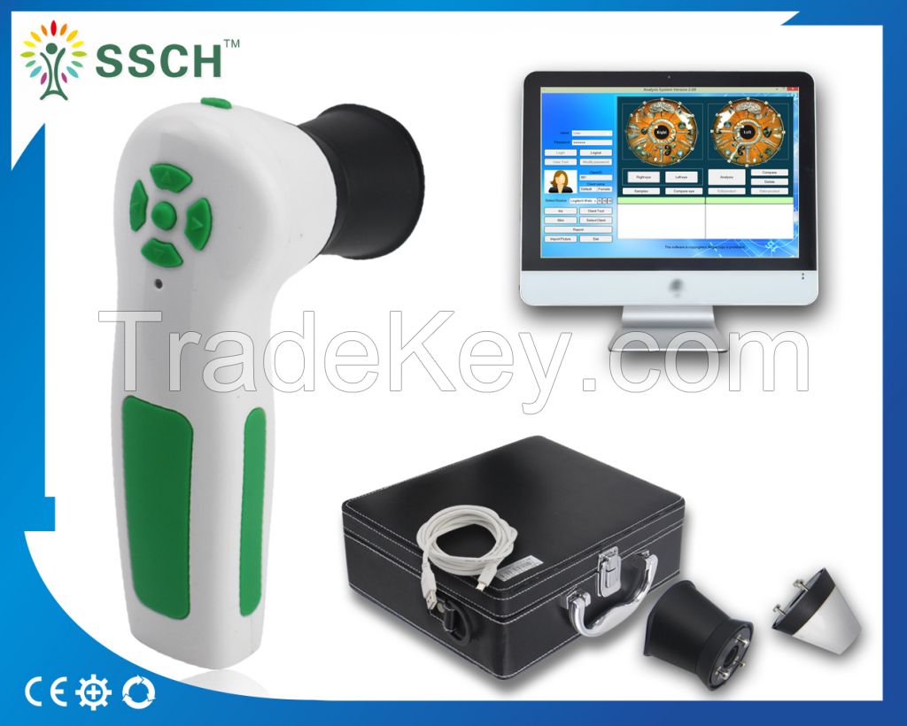 New 12 MP USB 4 LED/2 LED Digital Iriscope Scanner Eye Iriscope Iridology Camera Equipment