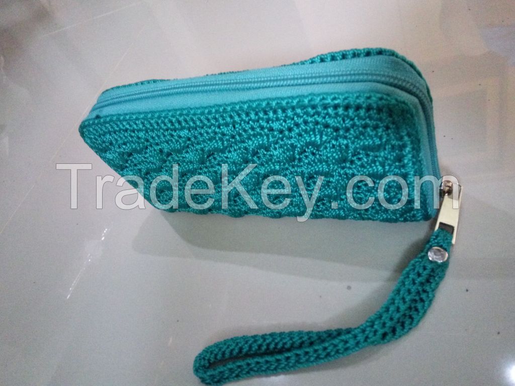 knit wallet handmade