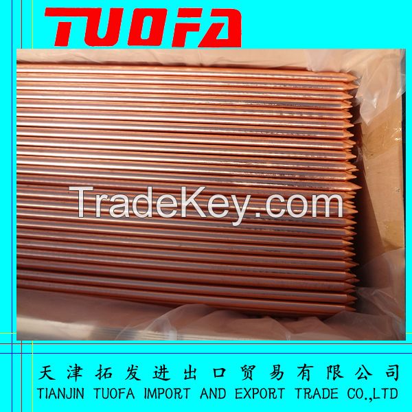 High quality copper bonded ground rod/copper clad steel earth rod for electric equipment