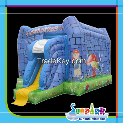 Kids Jumper Inflatable Combo Bouncers with Mushroom Theme