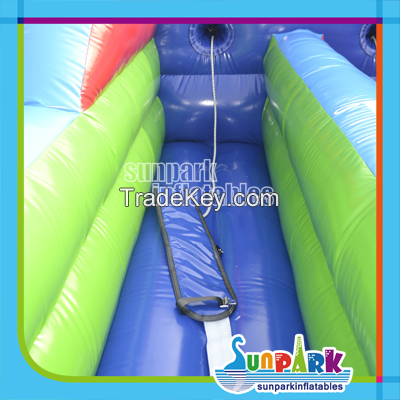 Four Lanes Inflatable Bungee Running Course